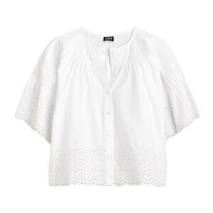 NWT J. Crew White Eyelet Blouse